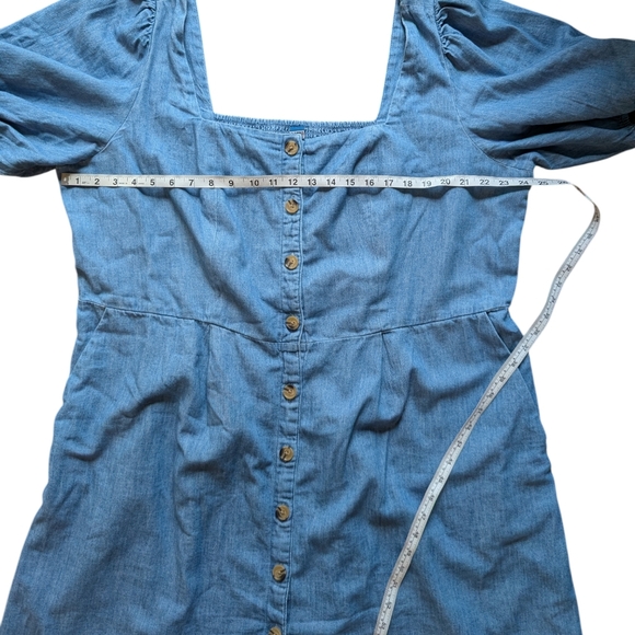 Old Navy Puff Sleeve Denim Mini Dress NWT - Picture 14 of 16